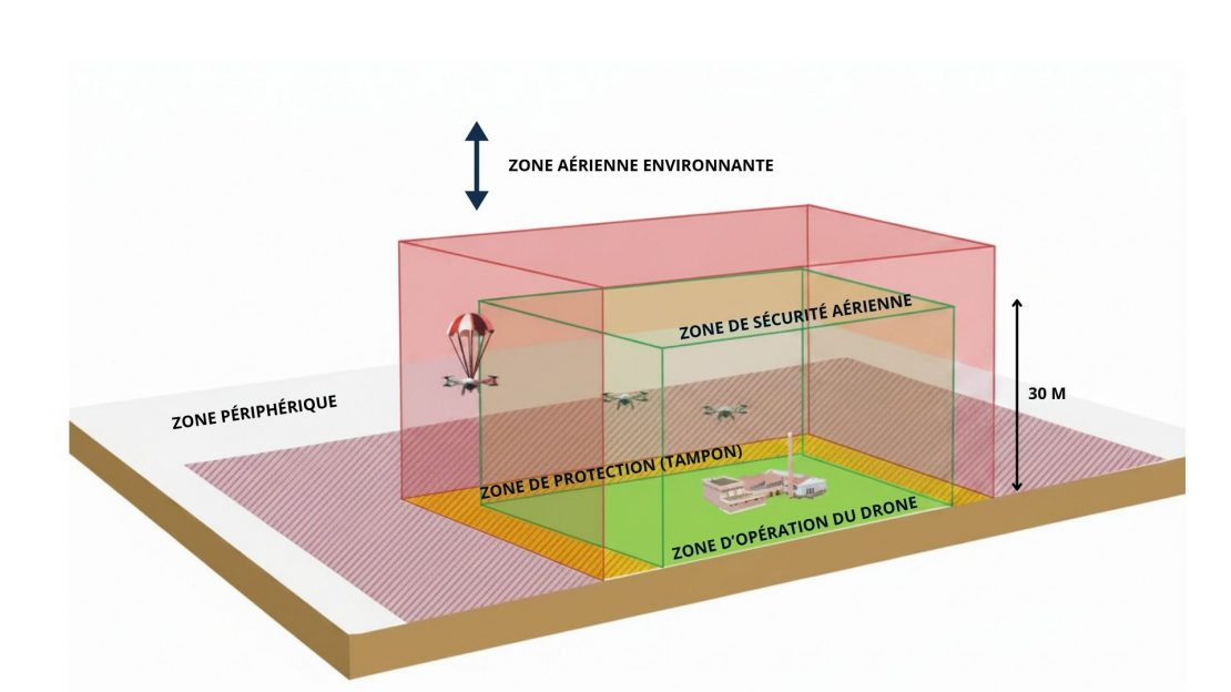 schema analyse des risques reglementation aérienne SORA du drone